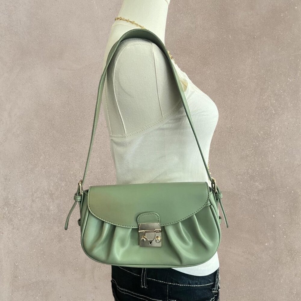Sage Green Vintage Madison West Shoulder Bag